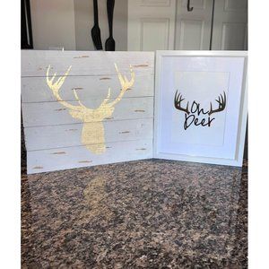 HOBBY LOBBY OH DEAR HOME ACCENT DEER DECOR WALL ART